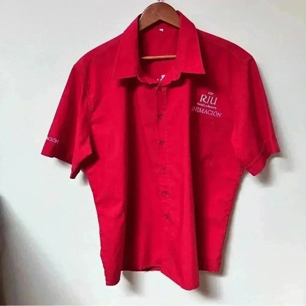 Vintage Red Uniform Button-down shirt